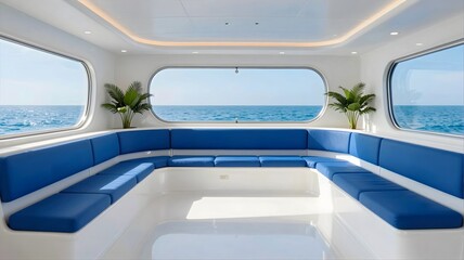 Luxurious yacht interior