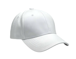 A pristine white baseball cap, isolated against a dark backdrop (4)
