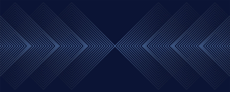 Mesmerizing Abstract Geometric Composition: A Symmetrical Dance of Converging Lines, Radiating Serenity and Sophistication on a Gradient Dark Navy Canvas that Evokes Depth