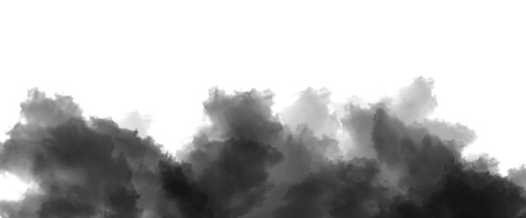 Realistic sand and dust cloud on transparent background. black smoke, powder explosion, sandstorm effect. Faded Tan Black smoke Background - Vintage Sepia Water color Overlay