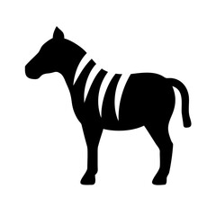 Black and white zebra silhouette © NAHID 