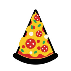 Delicious slice of pepperoni pizza
