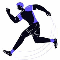 Runner in motion