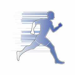 Runner in motion