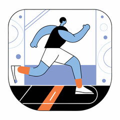 Runner crossing finish line