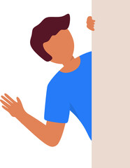 People Peeping Illustration