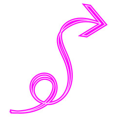 Obraz premium Neon Arrow Icon