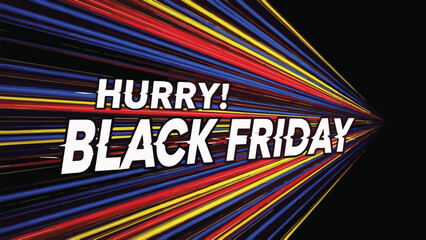 A dynamic graphic featuring urgent messaging and vibrant, speeding lines, signaling a significant limited-time promotional shopping opportunity for consumers