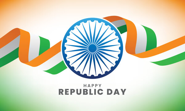 Happy Republic Day of India. Republic Day celebration background design. Vector illustration
