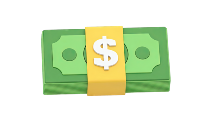 Stack of Money with Dollar Sign