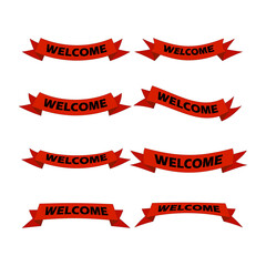 Bold Red Welcome Ribbons &ndash; A Striking Invitation of Style and Celebration