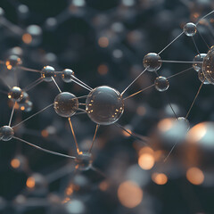 Molecular Network, Science Structure, Atomic Connection, Chemistry Model, Nano Technology, Molecular Design, Scientific Concept, Atom Bonds, Research Visual
