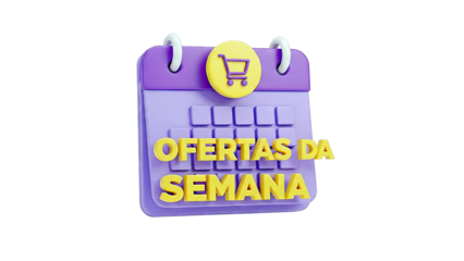 Weekly Offers Calendar with Shopping Cart Icon