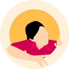 People Peeping Illustration