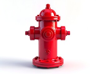 A bright red, upright water source with multiple nozzles and a rounded top
