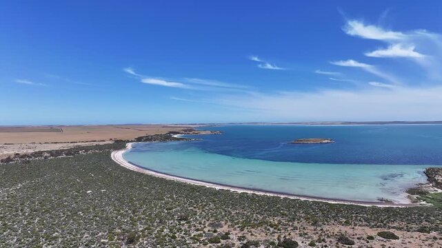 Aerial footage of Eba Anchorage South Australia