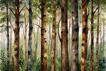 Textures of different tree barks