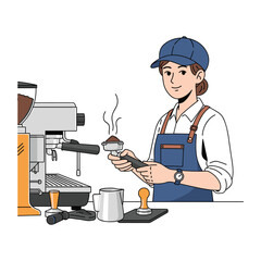 Expert Barista Preparing Coffee with Precision