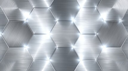 Aluminum Hexagonal Metal Texture Background