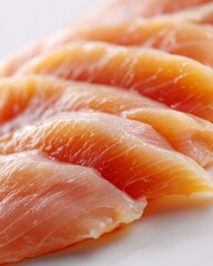 Sliced Raw Salmon Fillets for Sashimi