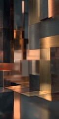 Modern Interior Design with Metallic Textures