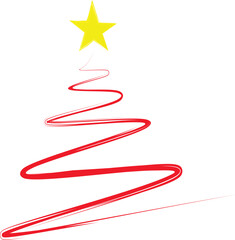 Christmas tree hand drawn illustrations. Vector.