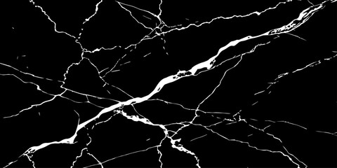 Elegant black marble texture with bold white natural veins forming dramatic cracks. High-resolution stone background ideal for luxury design, interior decor, tiles, surfaces, wallpapers, and branding.