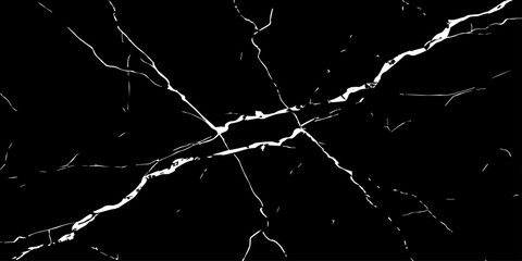 Elegant black marble texture with bold white natural veins forming dramatic cracks. High-resolution stone background ideal for luxury design, interior decor, tiles, surfaces, wallpapers, and branding.