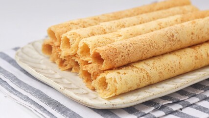 wafer rolls cookies or egg rolls