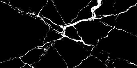Elegant black marble texture with bold white natural veins forming dramatic cracks. High-resolution stone background ideal for luxury design, interior decor, tiles, surfaces, wallpapers, and branding.