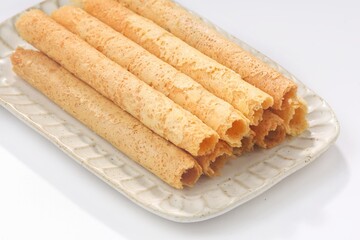 wafer rolls cookies or egg rolls