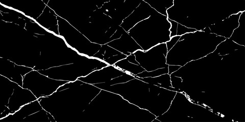 Elegant black marble texture with bold white natural veins forming dramatic cracks. High-resolution stone background ideal for luxury design, interior decor, tiles, surfaces, wallpapers, and branding.