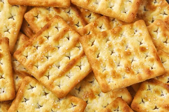 Delicious square thin crispy cracker
