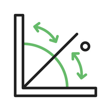 Angle icon vector image. Suitable for mobile apps, web apps and print media.
