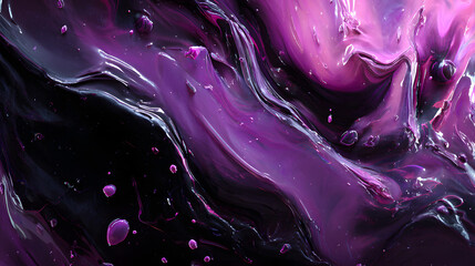 Abstract dark background with black and purple colors melting like a furious flowing lava river