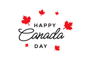 Happy Canada day,  design with text. Canada day background
