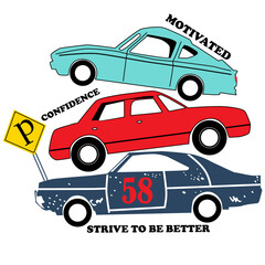 sports car boys t shirt print illustrations