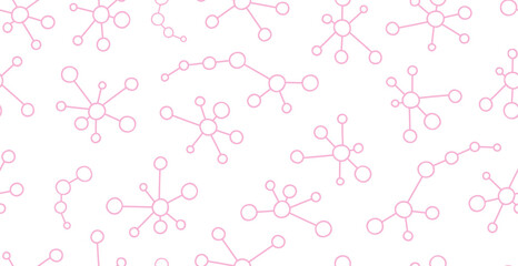 molecule, seamless border pattern, abstract vector  illustration, template background for pharma, medical marketing or future health