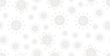 virus, seamless border pattern, abstract vector  illustration, template background for pharma, medical marketing or future health