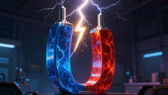 Electric magnets with lightning discharge