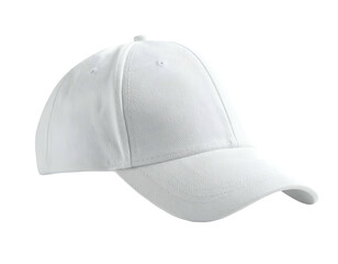 A clean white baseball cap against a transparent background (2)