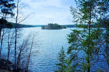 Finnish lake and forest
