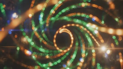 A vibrant and mesmerizing abstract spiral of colorful bokeh lights creating a dynamic tunnel effect perfect for futuristic backgrounds festive celebrations or digital art projects This energetic visu. - Powered by Adobe
