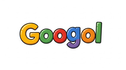 The Mathematical Googol: Large Number Concept and Colorful Typography Illustration