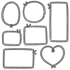 vector set of rope cartoon