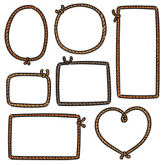 vector set of rope cartoon