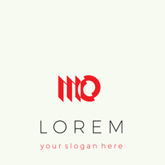 MO Initial Letter Logo Design Template Overlapping Vector Illustration