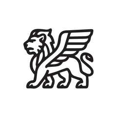 Majestic Winged Lion of Saint Mark Symbolizing Strength and Venetian Heritage