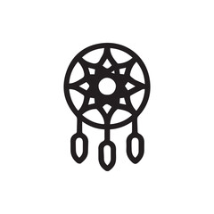 Minimalist Dreamcatcher Symbol Capturing Good Vibes and Sweet Slumber