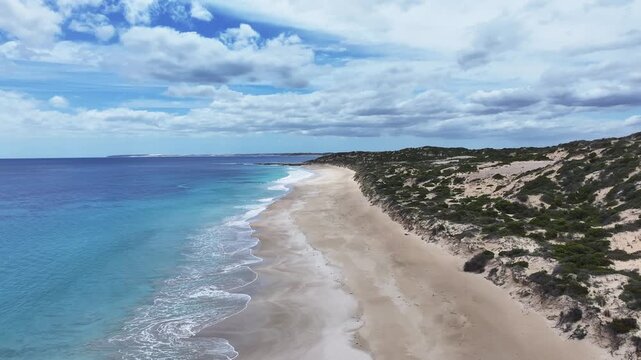 Aerial footage of Gym Beach South Australia